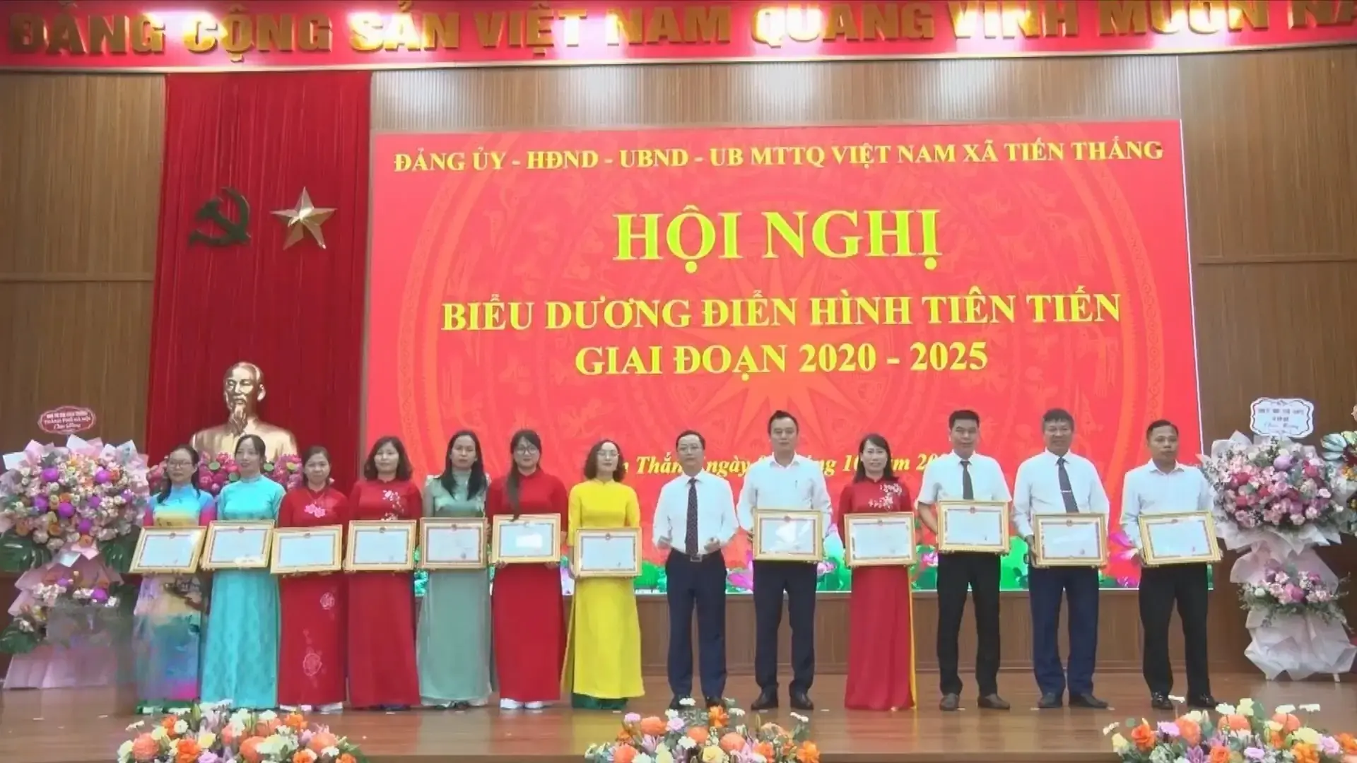 Xã Tiến Thắng biểu dương 99 tập thể, cá nhân tiêu biểu